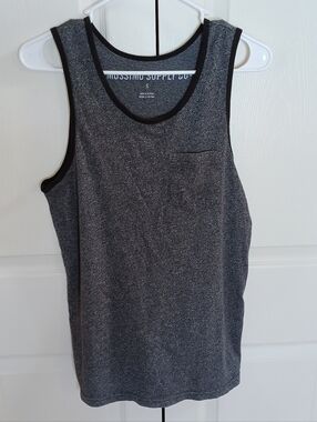 Mossimo Supply Co. Dark Heather‎ Gray Tank with Black Trim